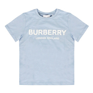 버버리키즈 8022673 로고 프린트 코튼 티셔츠